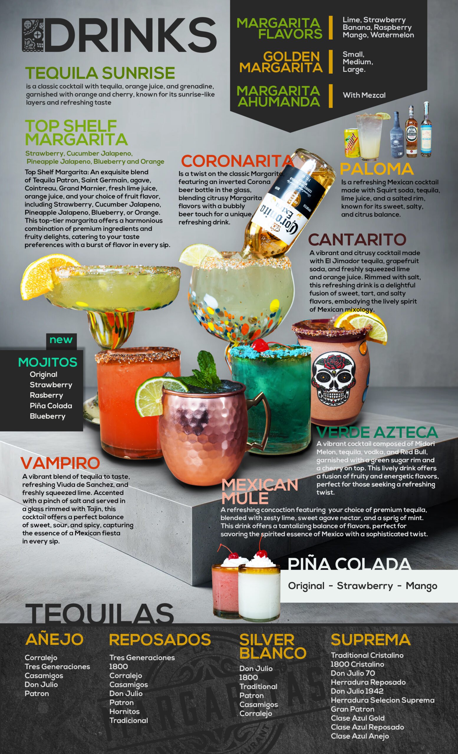 PAG 1 - MENU DRINKS - LAS MARGARITAS